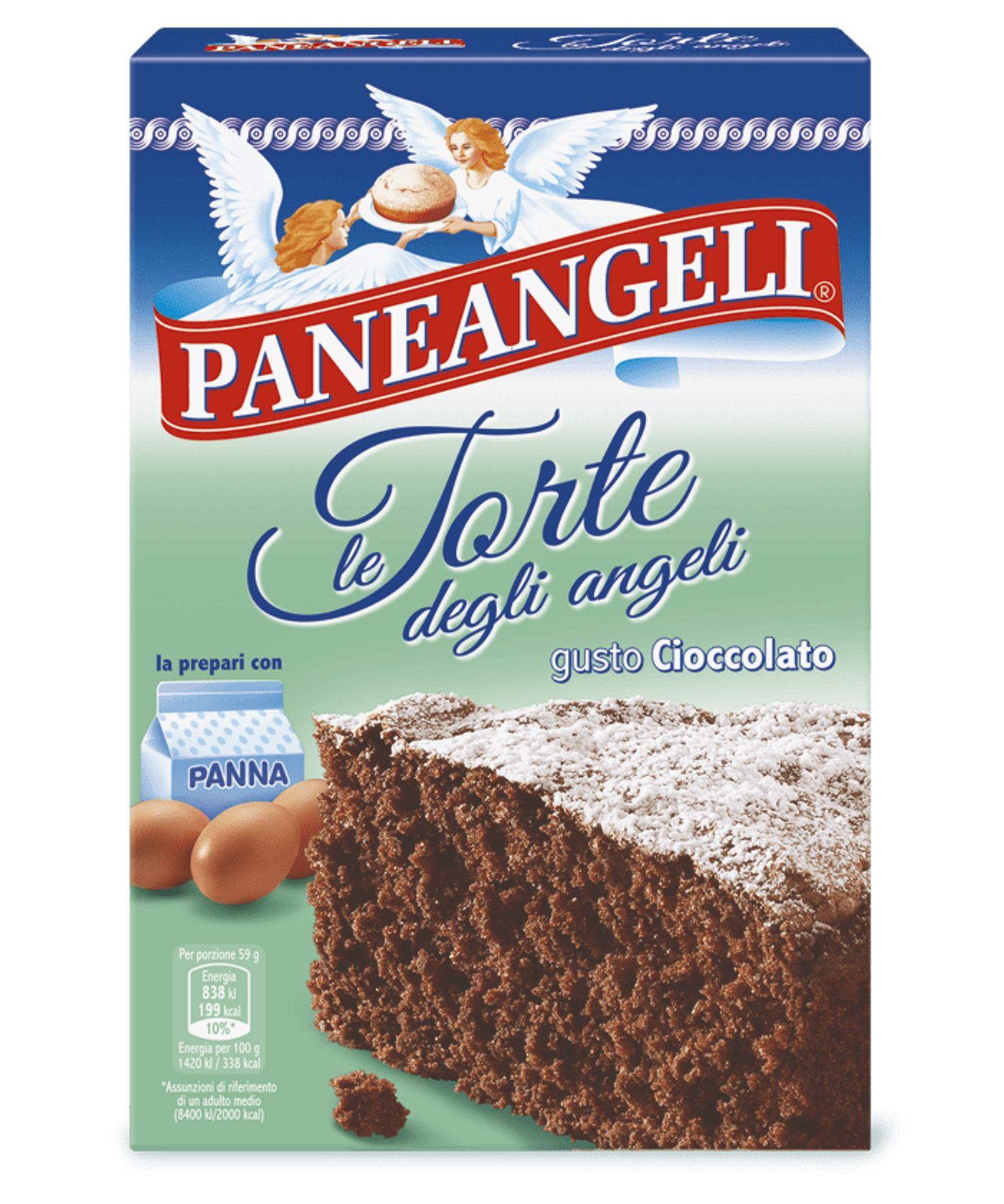 Torta degli angeli gusto cioccolato