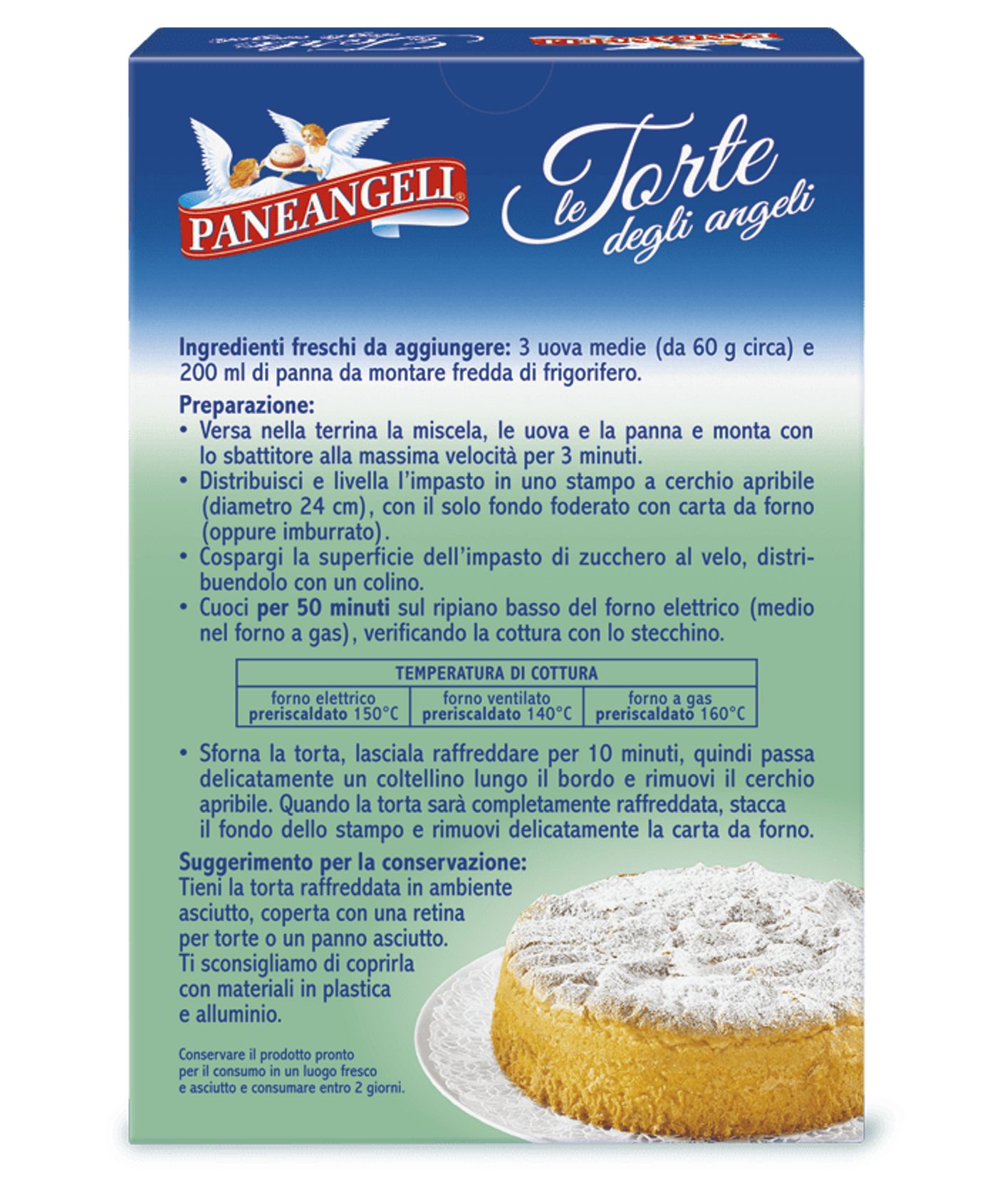Torta degli angeli gusto vaniglia