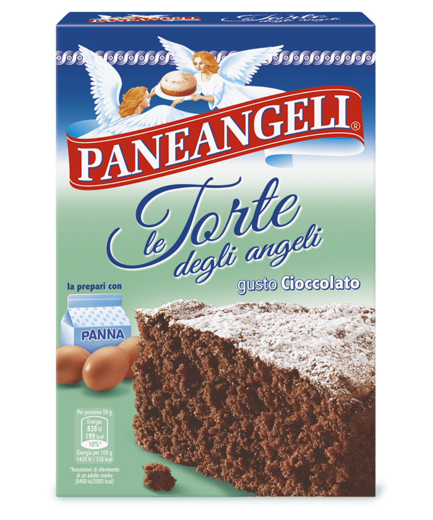 Torta degli angeli gusto cioccolato