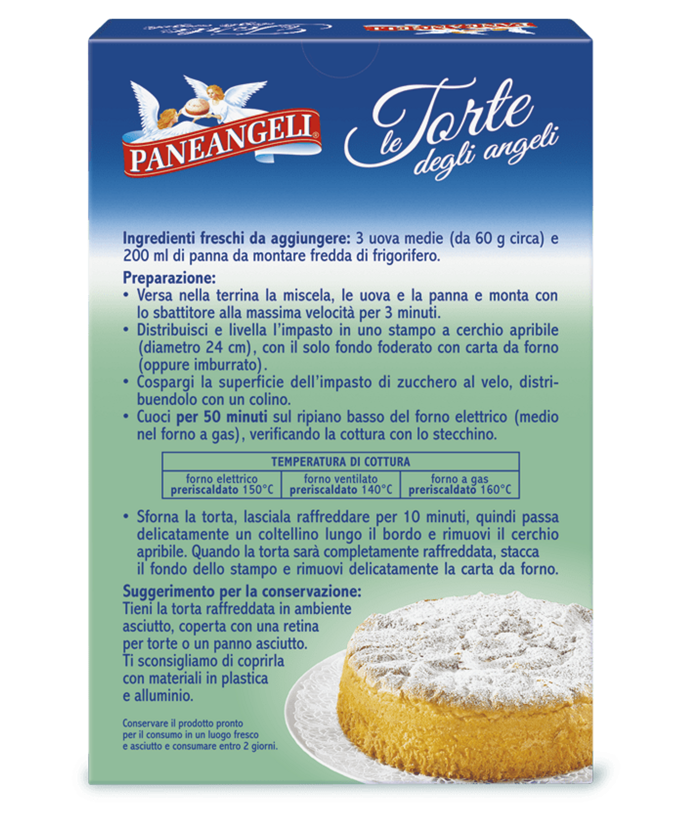 Torta degli angeli gusto vaniglia