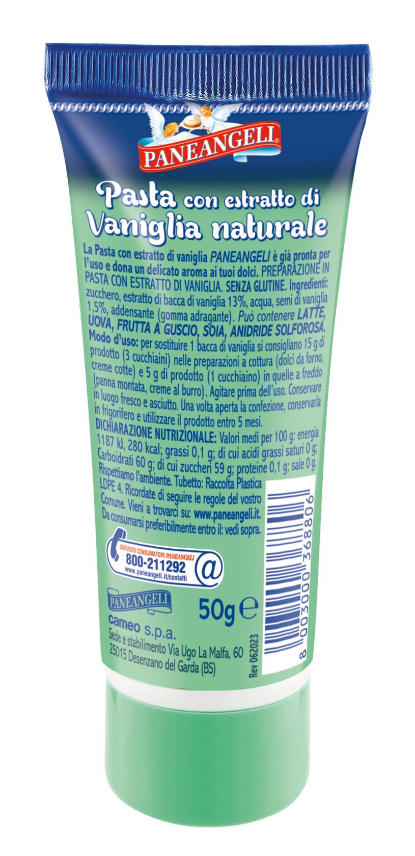 Pasta con estratto di Vaniglia naturale