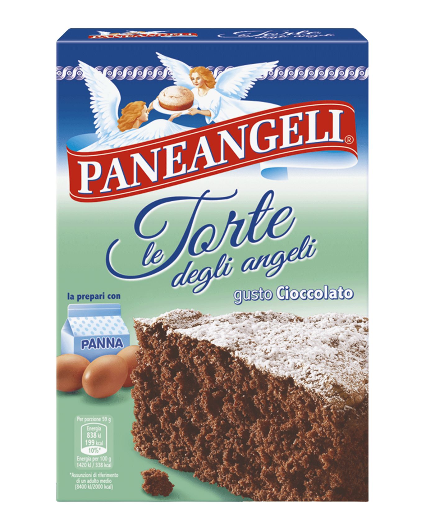 Torta degli angeli gusto cioccolato