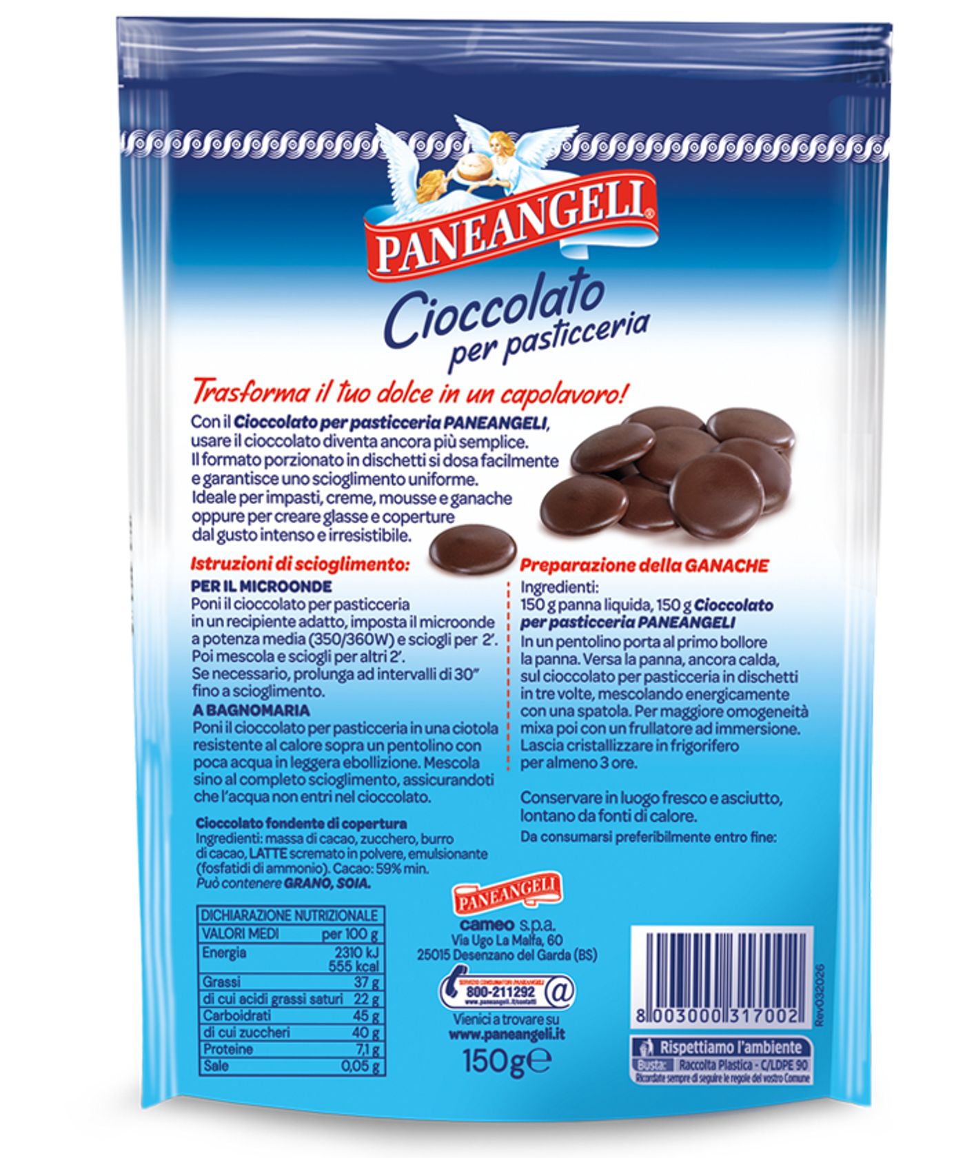 Cioccolato per pasticceria