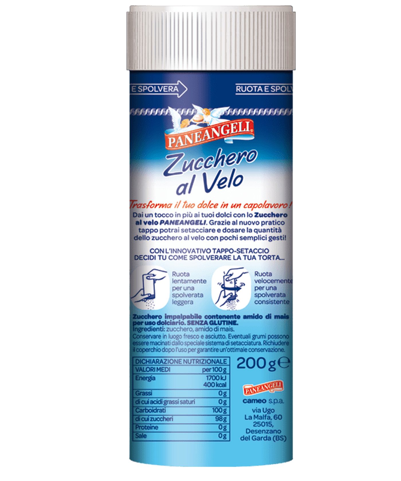 Zucchero al Velo spargitore