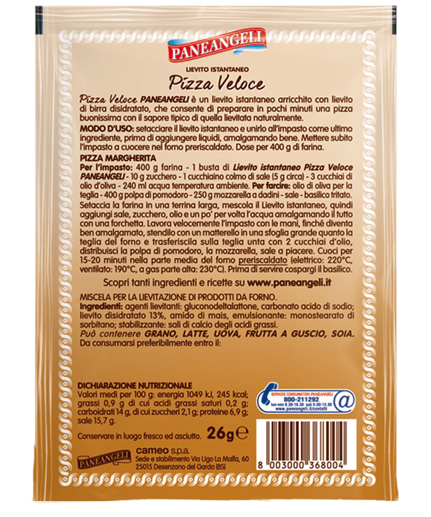 Lievito Istantaneo Pizza Veloce