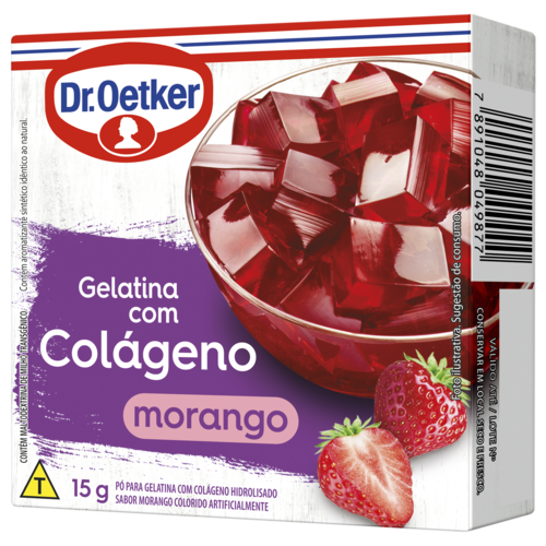 Gelatina com Colágeno Morango - Vegana | Dr. Oetker