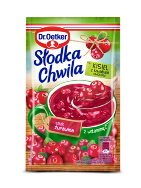 Dr. Oetker Słodka Chwila Kisiel z kawałkami owoców smak żurawina