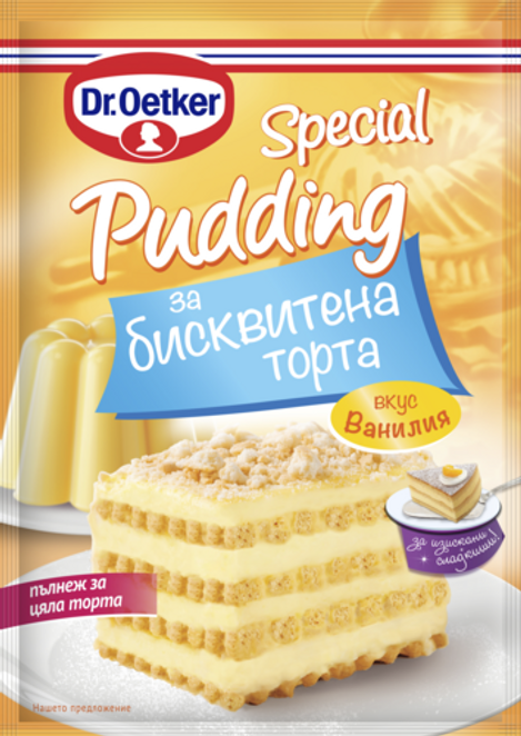 Dr. Oetker Специален пудинг за бисквитена торта ванилия