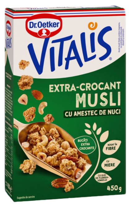 Dr. Oetker Musli extra crocant cu amestec de nuci