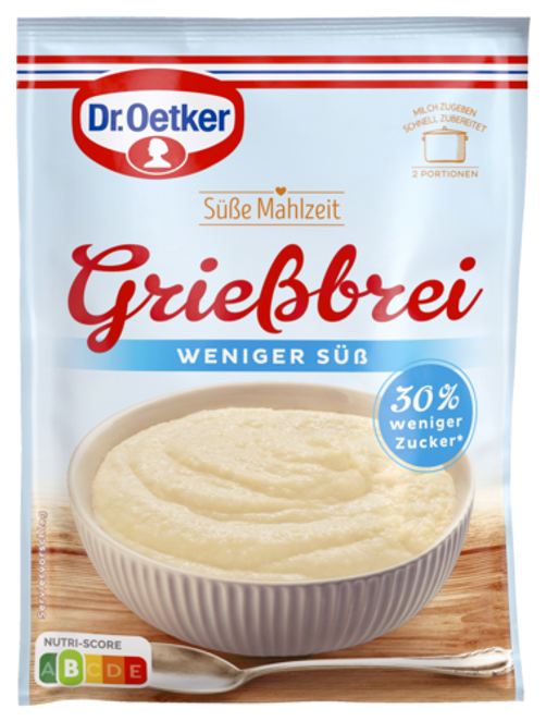 Dr. Oetker Grießbrei weniger süß