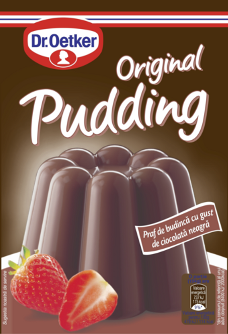 Dr. Oetker Praf de budincă cu gust de ciocolată neagră