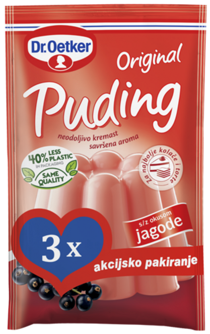 Dr. Oetker Puding jagoda x3