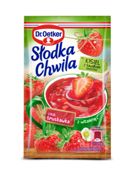 Dr. Oetker Słodka Chwila Kisiel z kawałkami owoców smak truskawka