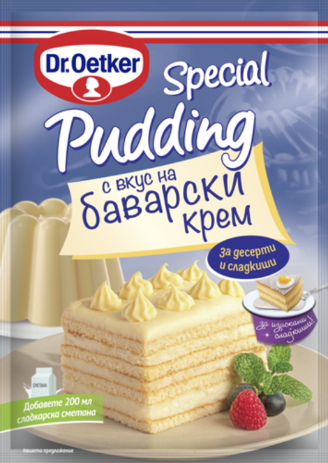 Dr. Oetker Специален пудинг с вкус баварски крем