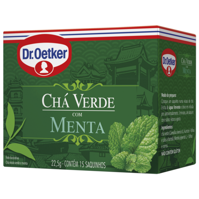 Dr. Oetker Chá Verde com Menta - 15 Sachês