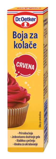 Dr. Oetker Barva za kolače rdeča 10g