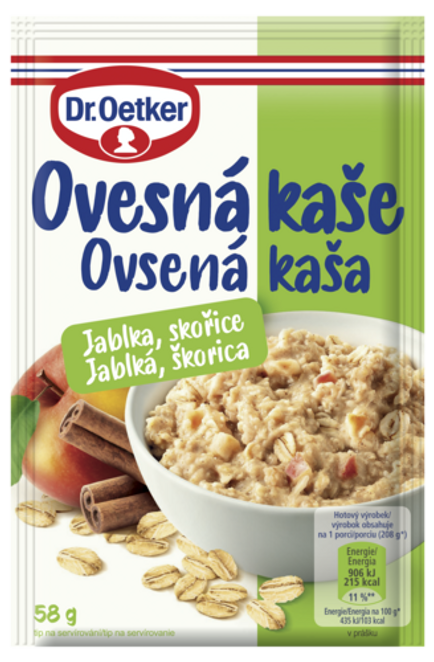 Dr. Oetker Ovsená kaša Jablká, škorica