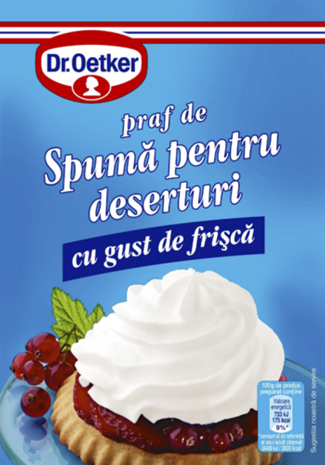 Dr. Oetker Praf de spumă pentru deserturi cu gust de frișcă