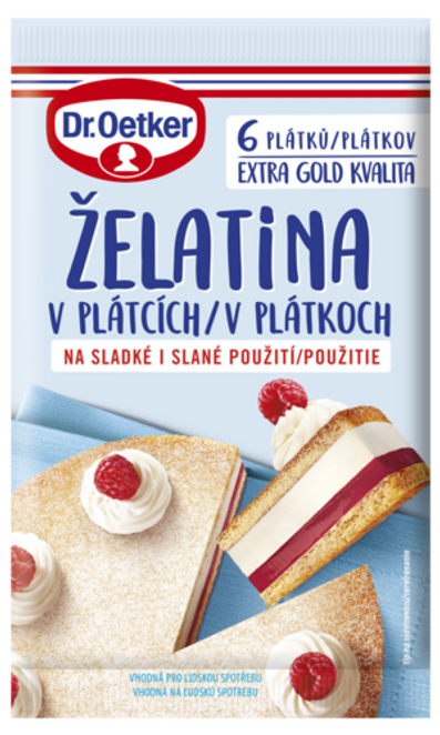 Dr. Oetker Želatina lapeliais 10g (6 vnt.)