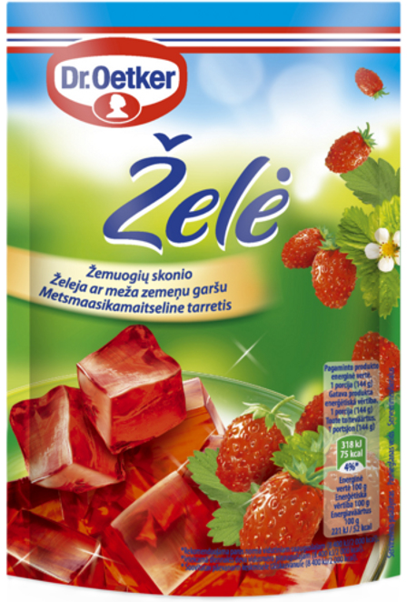 Dr. Oetker Žemuogių skonio želė (72 g)
