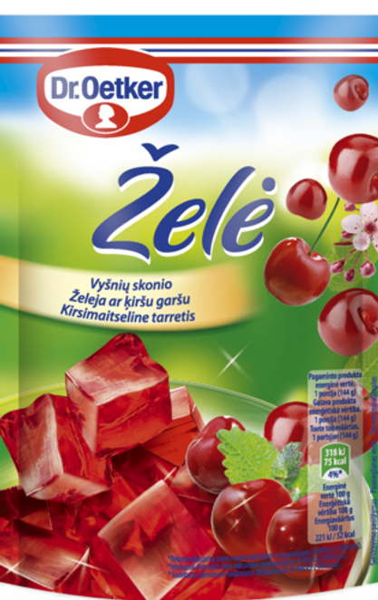 Dr. Oetker Vyšnių skonio želė (72 g)