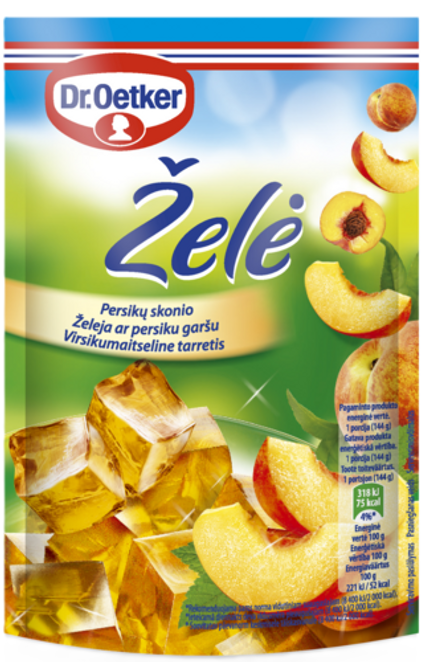 Dr. Oetker Persikų skonio želė (72 g)