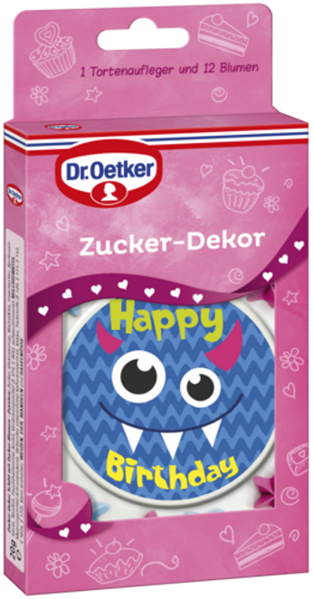 Dr. Oetker Zucker Dekor Schild Monster