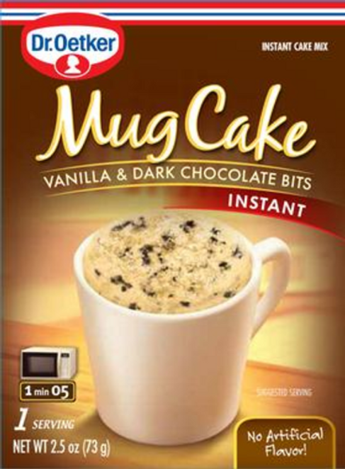Dr. Oetker Vanilla & Dark Chocolate Bits Mug Cake – Mug Cakes by Dr. Oetker