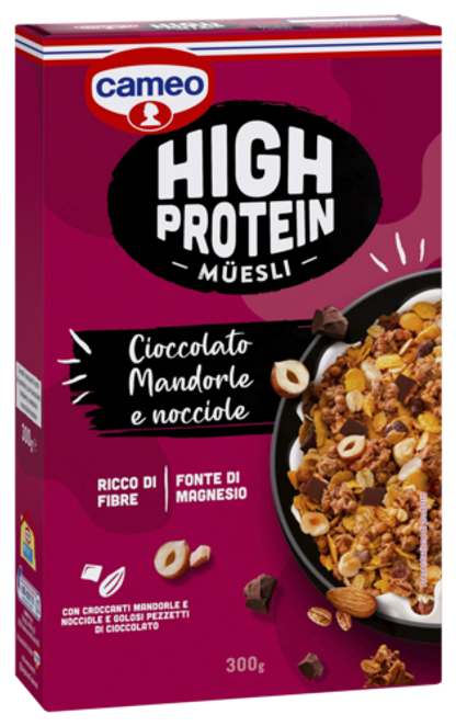 Dr. Oetker High Protein Müesli Cioccolato, mandorle e nocciole