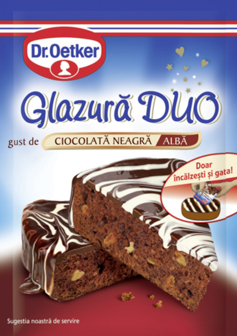 Dr. Oetker Glazură ciocolată neagră/albă