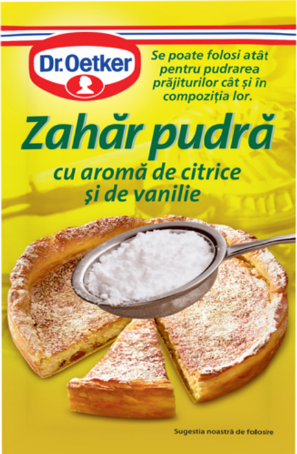 Dr. Oetker Zahăr pudră cu aromă de citrice și de vanilie