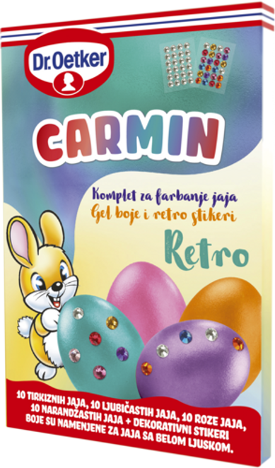 Dr. Oetker Carmin Retro gel boje za jaja i stikeri