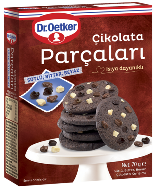 Dr. Oetker Çikolata Parçaları - Sütlü, Bitter, Beyaz
