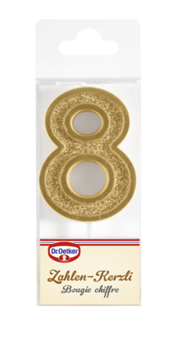 Dr. Oetker Bougie avec chiffre 8