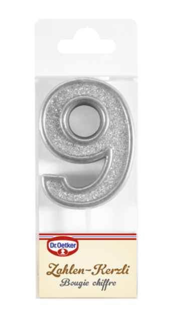 Dr. Oetker Bougie avec chiffre 9