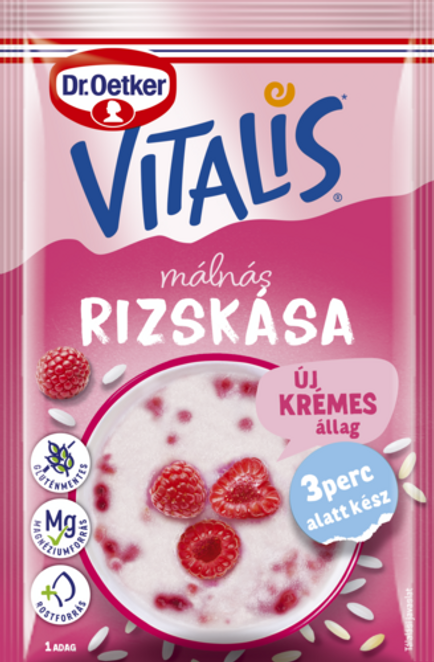 Dr. Oetker Vitalis Rizskása málnás