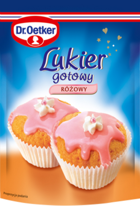 Dr. Oetker Rožinis cukraus glajus
