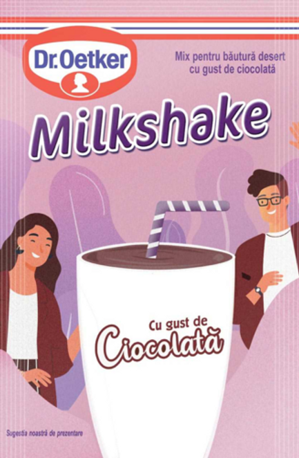 Dr. Oetker Šokolado skonio milteliai pieno kokteiliui