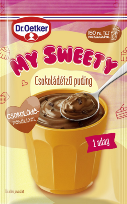 Dr. Oetker MY SWEETY csokoládéízű puding csokoládépehellyel