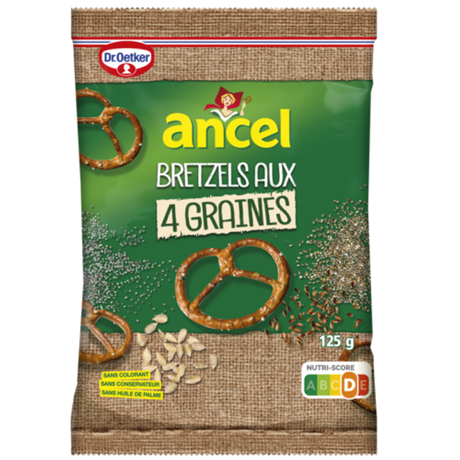 Dr. Oetker Maxi Bretzels aux 4 Graines 125g