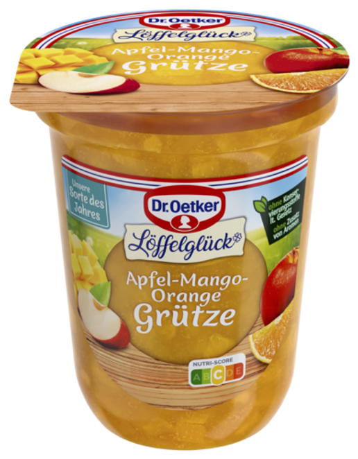 Dr. Oetker Löffelglück Apfel-Mango-Orange Grütze