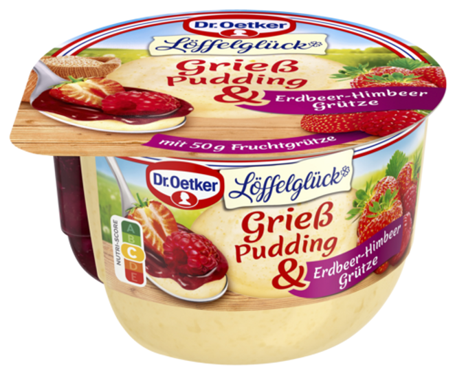 Dr. Oetker Grízpuding epres-málnás öntettel