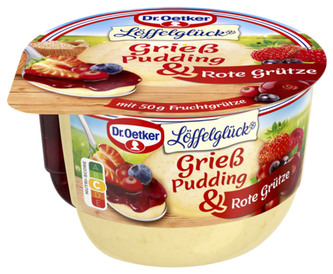 Dr. Oetker Grízpuding pirosgyümölcsös öntettel