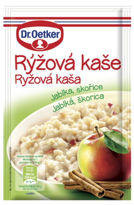 Dr. Oetker Ryžová kaša Jablká, škorica