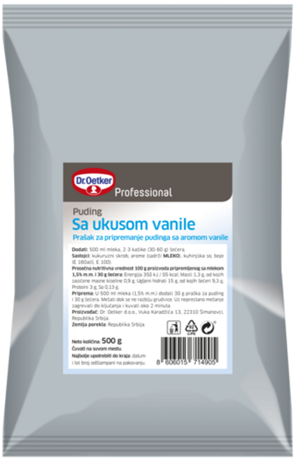Dr. Oetker Puding sa ukusom vanile Professional