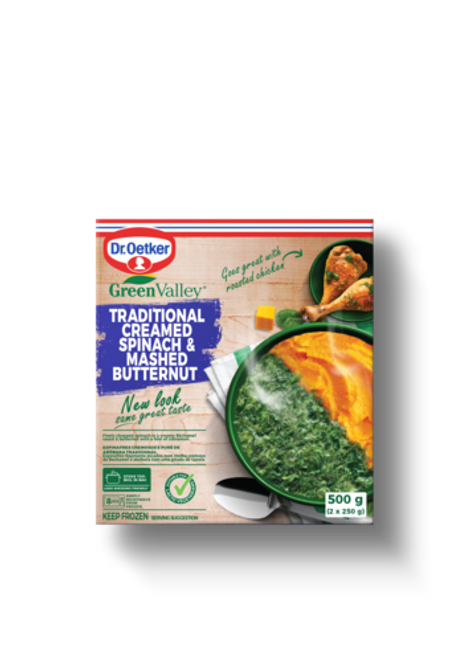 Dr. Oetker Traditional Creamed Spinach & Mashed Butternut 500 g