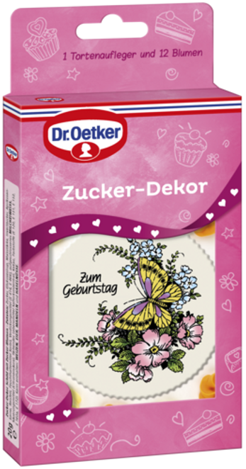 Dr. Oetker Zucker Dekor Schild Schmetterling