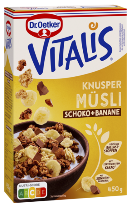 Dr. Oetker Vitalis Knuspermüsli Schoko-Banane