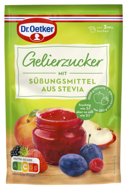Dr. Oetker Gelierzucker mit Süßungsmittel aus Stevia