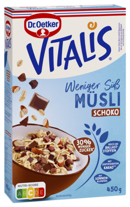 Dr. Oetker Vitlias Weniger süß Schoko Müsli